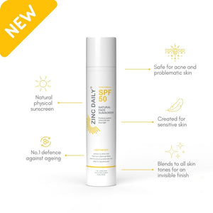 Zinc Daily® SPF 50 Natural Face Sunscreen